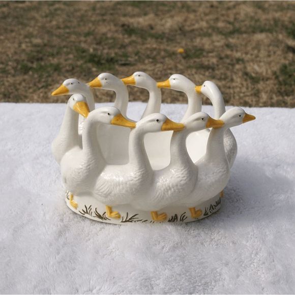 Vintage Other - Vintage 80s Country Goose Dish Home Decor